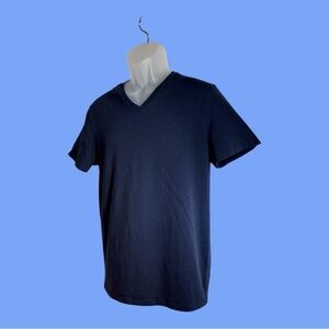 Goodfellow & Co Navy Blue V Neck Tee Shirt Short Sleeve Size M